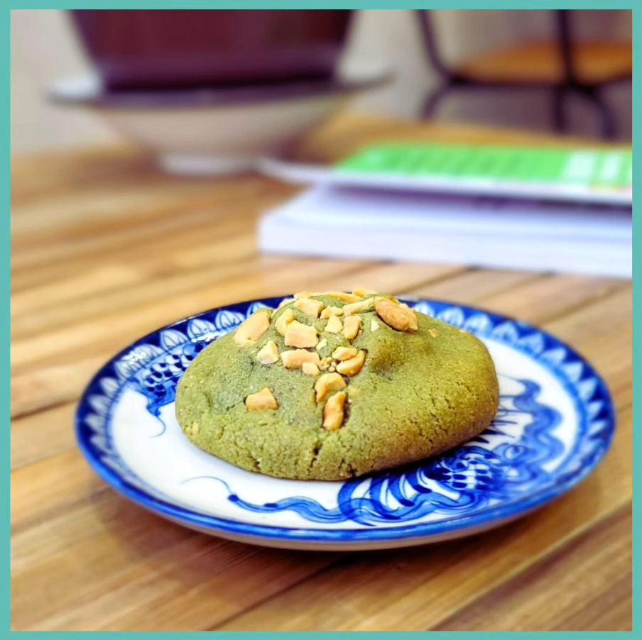 Cookie au pandan et cacahuètes